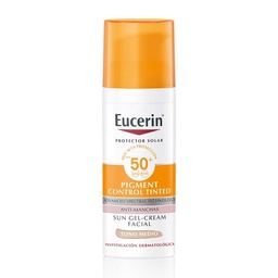 Protector Solar Facial Eucerin Pigment Control Tono Medio Fps 50 para Todo Tipo de Piel x 50 ml