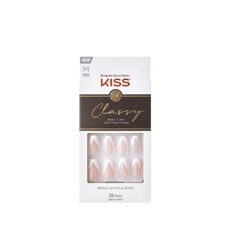 Uñas Postizas Glue On Kiss Classy Nails Silk Dress