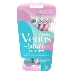 Venus Suave Sensitive Afeitadoras Desechables con Skin Elixir x 4 un