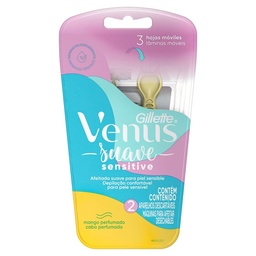 Máquina de Afeitar Mujer Gillette Venus Suave Sensitive Piel Sensible x 2 un