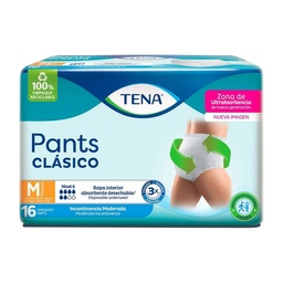 Ropa Interior Tena Pants Clásico Medium x 16 un