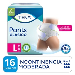 Ropa Interior Tena Pants Clásico Large x 16 un Ropa Interior Tena Pants Clásico Large x 16 un