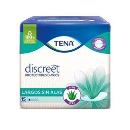 Protectores Diarios Tena Discreet Largo Sin Alas x 15 un