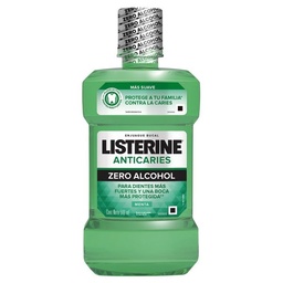 Enjuague Bucal Listerine Anticaries Frescura Suave Sin Alcohol x 500 ml