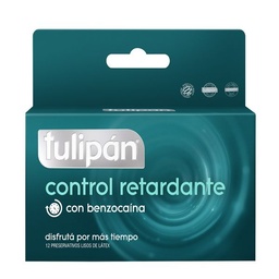 Preservativo de Látex Tulipán Control Retardante x 12 un