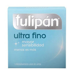 Preservativos de Látex Tulipán Ultrafino x 3 un