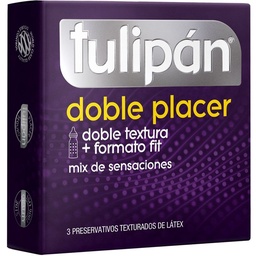 Preservativo Tulipán Doble Placer x 3 un