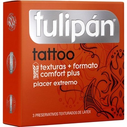 Preservativo Tulipán Tattoo Placer Extremo x 3 un