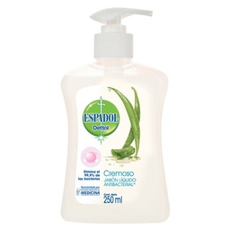 Jabón Líquido Espadol Dettol Antibacterial Cremoso x 250 ml