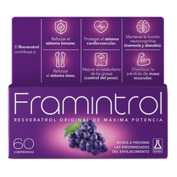 Suplemento Dietario Framintrol con Vitamina E Natural y Trans Resveratrol x 60 un