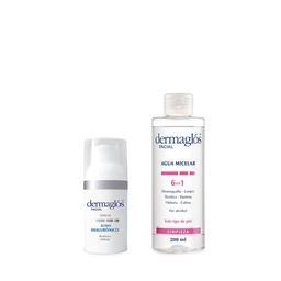 Kit Facial Dermaglós Agua Micelar + Serum