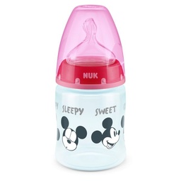 Mamadera Nuk First Choice Control Temperatura Disney Mickey Mouse Roja x 150 ml