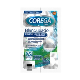 Tabletas de Prótesis Dentales Corega Blanqueador y Limpiador x 6 un