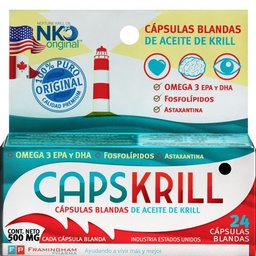 Suplemento Dietario Capskrill Omega 3 Aceite de Krill x 24 Cápsulas Blandas