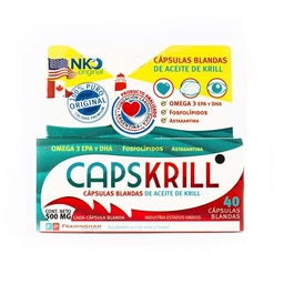 Suplemento Dietario Capskrill Omega 3 Aceite de Krill x 40 Cápsulas Blandas