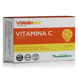 Suplemento Dietario Vitamin Way Vitamina C con Zinc x 500 Mg x 30 Cápsulas