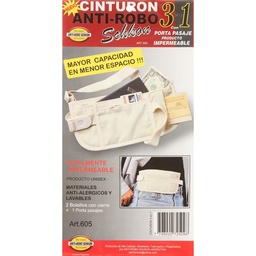 Cinturón Anti-robo con Cierre, Impermeable