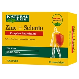 Suplemento Dietario Natural Life Zinc + Selenio x 30 un