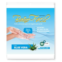 Paño Jabonoso Baño Fácil Aloe Vera x 10 un