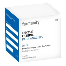 Envase Estéril Farmacity para Análisis x 250 ml