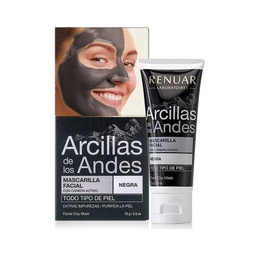 Mascarilla Facial Renuar Arcillas de Los Andes Negra x 70 g