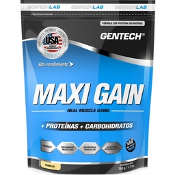 Suplemento Dietario Gentech Maxi Gain en Polvo Sabor Vainilla x 750 g