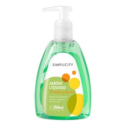 Jabón Líquido con Dosificador Antibacterial Aroma Te Verde y Limon x 250 ml