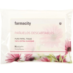 Pañuelos Descartables Farmacity Flowpack x 50 un