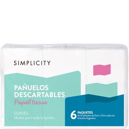 Pañuelos Simplicity 6 x 10 un