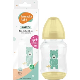 Mamadera de Silicona Farmacity Bebé Boca Ancha 6+ Meses x 250 ml