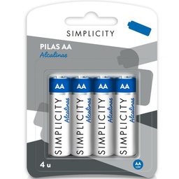 Pilas Alcalinas Simplicity Aa x 4 un