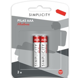 Pilas Simplicity Alcalinas Aaa x 2 un