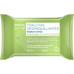 Toallitas Desmaquillantes Farmacity Skin Hidratante x 25 un