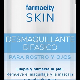 Desmaquillante Farmacity Skin Bifásico para Rostro y Ojos x 125 ml