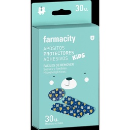 Apósito Protectores Adhesivos Farmacity Kids Celestes x 30 un