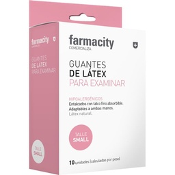 Guantes de Látex Farmacity para Examinar Talle S x 10 un