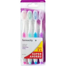 Cepillo Dental Farmacity con Capuchón x 4 un Cepillo Dental Farmacity con Capuchón x 4 un