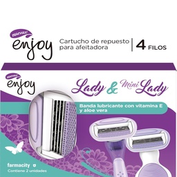 Repuestos Afeitadora Enjoy Lady y Lady Mini 4 Filos x 2 un Repuestos Afeitadora Enjoy Lady y Lady Mini 4 Filos x 2 un