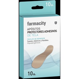 Apósitos Protectores Adhesivos Farmacity de Tela x 10 un