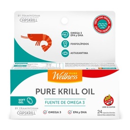 Suplemento Dietario Pure Wellness Krill x 500 g x 24 Cápsulas Blandas