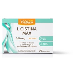 Suplemento Dietario Pure Wellness L-cistina Max x 500 g x 30 un