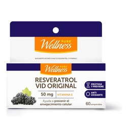 Suplemento Dietario Pure Wellness Resveratrol Vid x 500 g x 60 Comprimidos