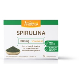 Suplemento Dietario Wellness Spirulina Pure x 500 g x 60 un