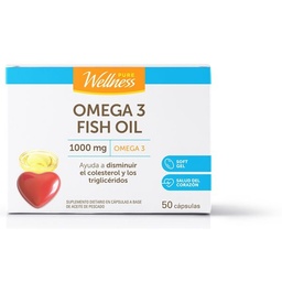 Suplemento Dietario Pure Wellness Omega3 Fish Oil x 1000 g x 50 Cápsulas Blandas Suplemento Dietario Pure Wellness Omega3 Fish Oil x 1000 g x 50 Cápsulas Blandas