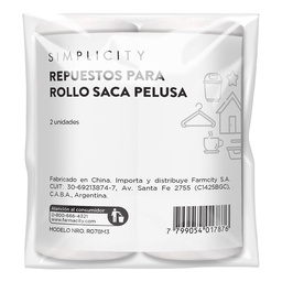 Repuesto para Rollo Sacapelusa Simplicity x 2 un