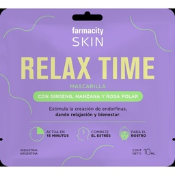 Máscara Facial Farmacity Skin Relax Time x 10 ml