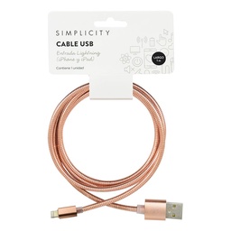 Cable Metalizado para Iphone Simplicity x 1 m -Color Sujeto A Disponibilidad- Cable Metalizado para Iphone Simplicity x 1 m -Color Sujeto A Disponibilidad-