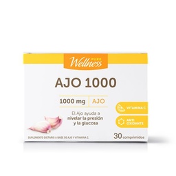 Suplemento Dietario Pure Wellness Ajo x 1000 g x 30 Comprimidos