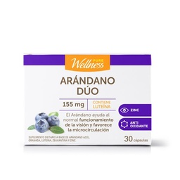 Suplemento Dietario Pure Wellnes Arándano Dúo x 155 g x 30 Cápsulas