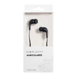 Auriculares Simplicity In Ear Negros